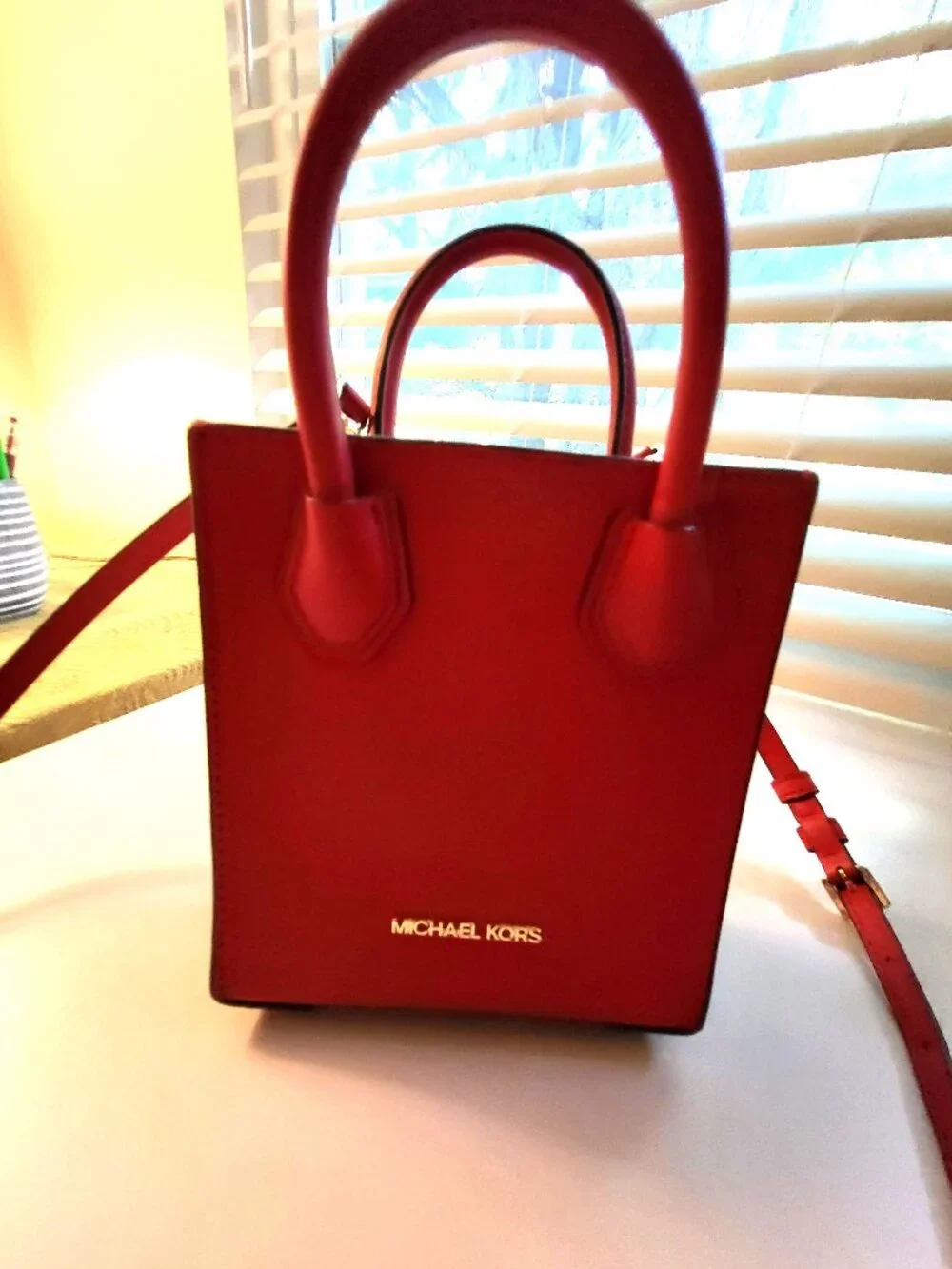 Michael Kors Red Leather Crossbody -- Brand New, Classic & Chic